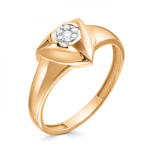 Купить кольцо из красного золота с бриллиантами арт. 006240 по цене 25520 руб. в LoveDiamonds