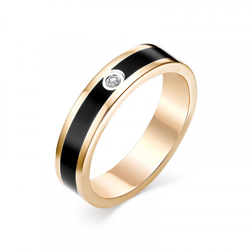 Купить кольцо из красного золота с эмалью арт. 006256 по цене 17708 руб. в LoveDiamonds