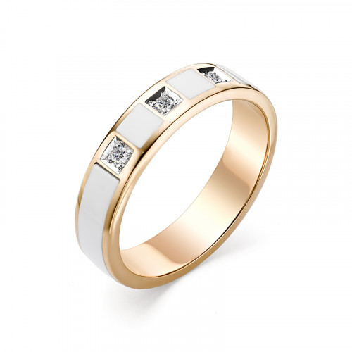 Купить кольцо из красного золота с эмалью арт. 006758 по цене 23198 руб. в LoveDiamonds