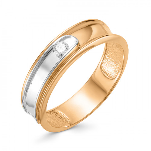 Купить кольцо из комбинированного золота с бриллиантами арт. 006257 по цене 19107 руб. в LoveDiamonds