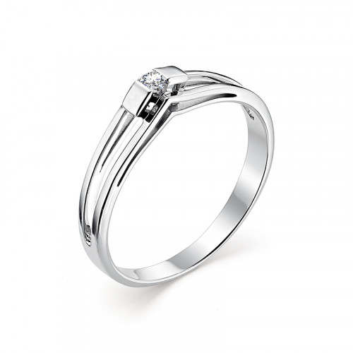 Купить кольцо из белого золота с бриллиантами арт. 006876 по цене 13163 руб. в LoveDiamonds