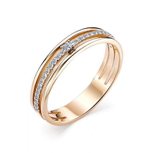 Купить кольцо из красного золота с бриллиантами арт. 006883 по цене 19432 руб. в LoveDiamonds