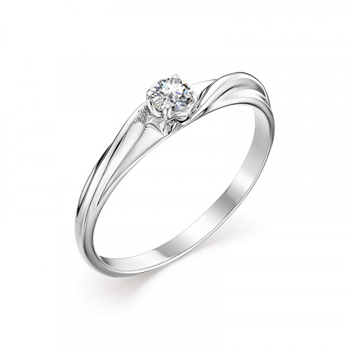 Купить кольцо из белого золота с бриллиантами арт. 007603 по цене 17957 руб. в LoveDiamonds