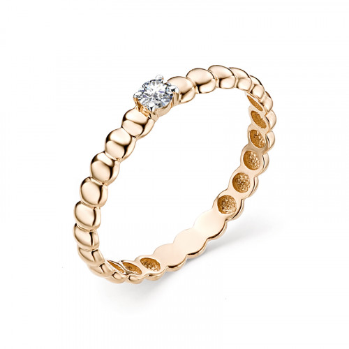 Купить кольцо из красного золота с бриллиантами арт. 006902 по цене 14169 руб. в LoveDiamonds