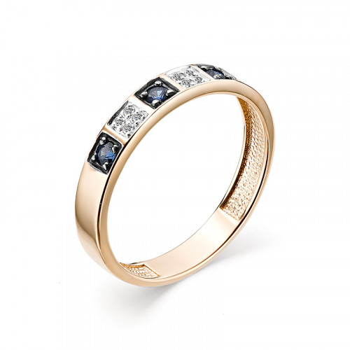Купить кольцо из красного золота с сапфирами арт. 006905 по цене 17220 руб. в LoveDiamonds