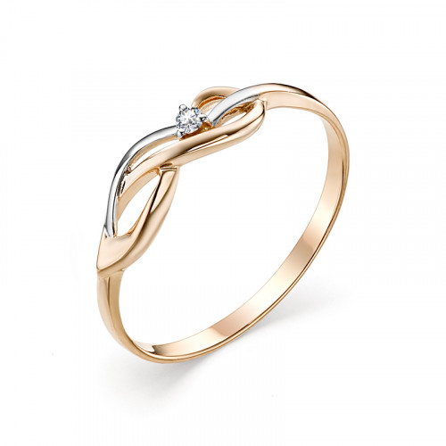 Купить кольцо из красного золота с бриллиантами арт. 006909 по цене 5650 руб. в LoveDiamonds