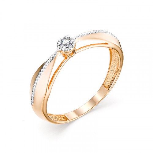 Купить кольцо из красного золота с бриллиантами арт. 007612 по цене 11419 руб. в LoveDiamonds