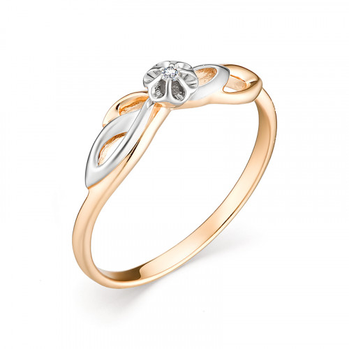 Купить кольцо из красного золота с бриллиантами арт. 007621 по цене 7857 руб. в LoveDiamonds