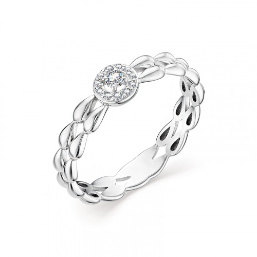 Купить кольцо из белого золота с бриллиантами арт. 007624 по цене 13050 руб. в LoveDiamonds