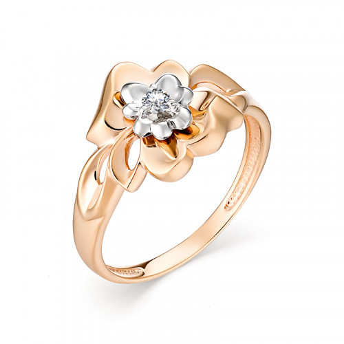 Купить кольцо из красного золота с бриллиантами арт. 007633 по цене 18688 руб. в LoveDiamonds