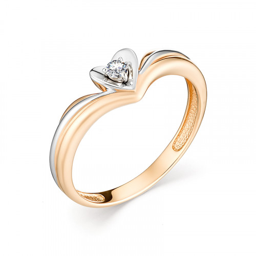 Купить кольцо из красного золота с бриллиантами арт. 007660 по цене 14719 руб. в LoveDiamonds