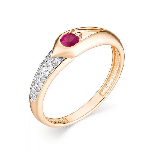 Купить кольцо из красного золота с рубинами арт. 007664 по цене 23830 руб. в LoveDiamonds
