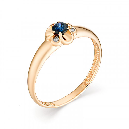 Купить кольцо из красного золота с сапфирами арт. 007673 по цене 17210 руб. в LoveDiamonds