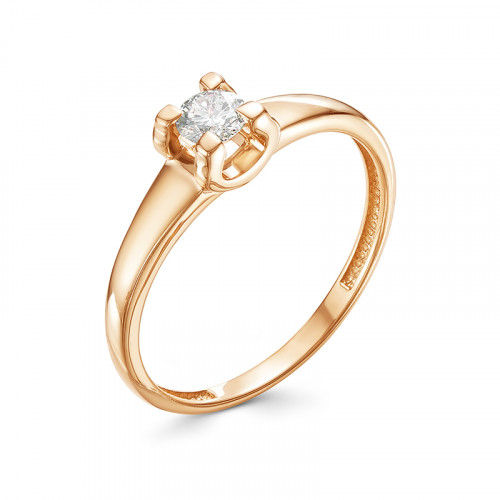 Купить кольцо из красного золота с бриллиантами арт. 007677 по цене 27532 руб. в LoveDiamonds