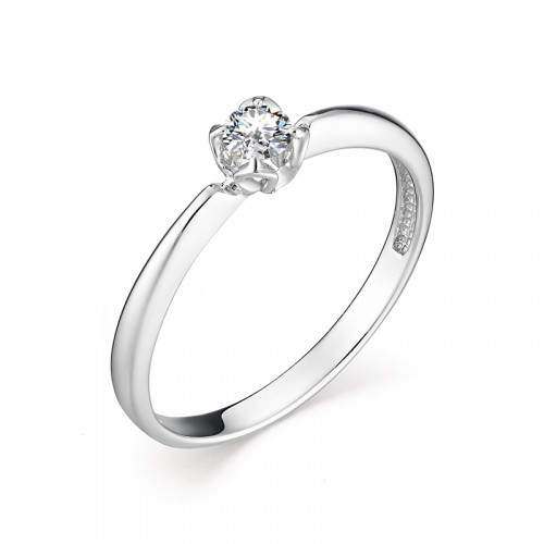 Купить кольцо из белого золота с бриллиантами арт. 007710 по цене 22400 руб. в LoveDiamonds