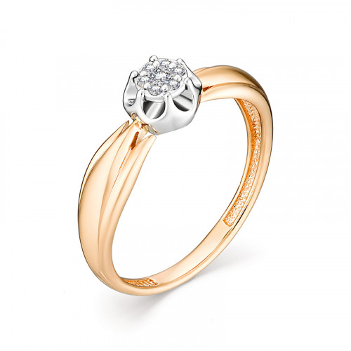 Купить кольцо из красного золота с бриллиантами арт. 007721 по цене 14125 руб. в LoveDiamonds