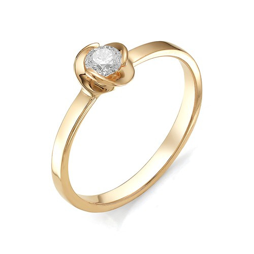 Купить кольцо из красного золота с бриллиантами арт. 001658 по цене 55050 руб. в LoveDiamonds