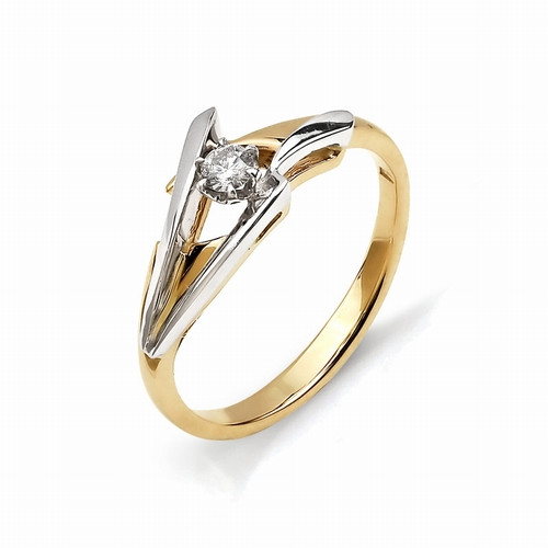 Купить кольцо из комбинированного золота с бриллиантами арт. 001714 по цене 41660 руб. в LoveDiamonds