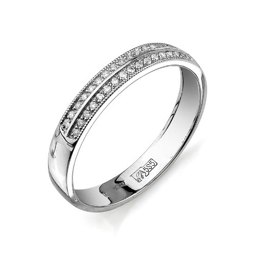 Купить кольцо из белого золота с бриллиантами арт. 002338 по цене 22005 руб. в LoveDiamonds