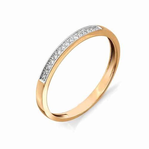 Купить кольцо из красного золота с бриллиантами арт. 002348 по цене 11295 руб. в LoveDiamonds