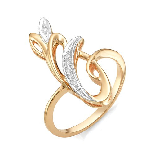 Купить кольцо из комбинированного золота с бриллиантами арт. 000204 по цене 36200 руб. в LoveDiamonds