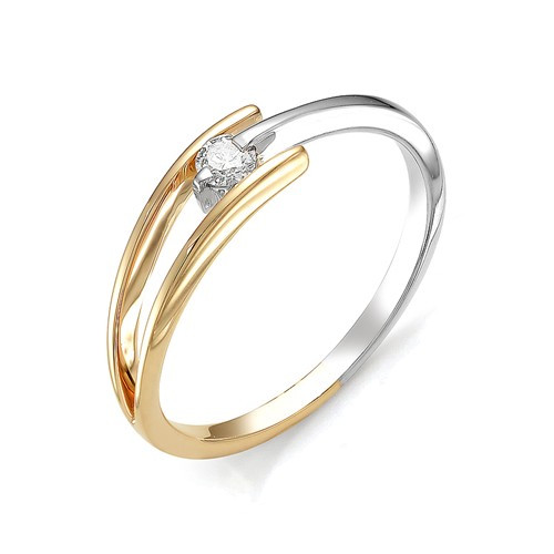 Купить кольцо из комбинированного золота с бриллиантами арт. 000205 по цене 22890 руб. в LoveDiamonds