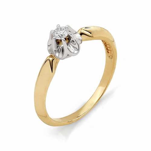 Купить кольцо из комбинированного золота с бриллиантами арт. 000209 по цене 20563 руб. в LoveDiamonds
