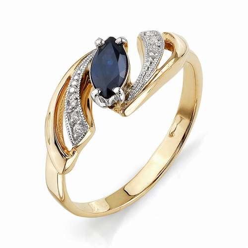 Купить кольцо из комбинированного золота с сапфирами арт. 000257 по цене 0 руб. в LoveDiamonds