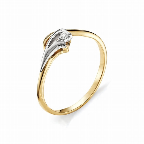 Купить кольцо из комбинированного золота с бриллиантами арт. 000371 по цене 0 руб. в LoveDiamonds