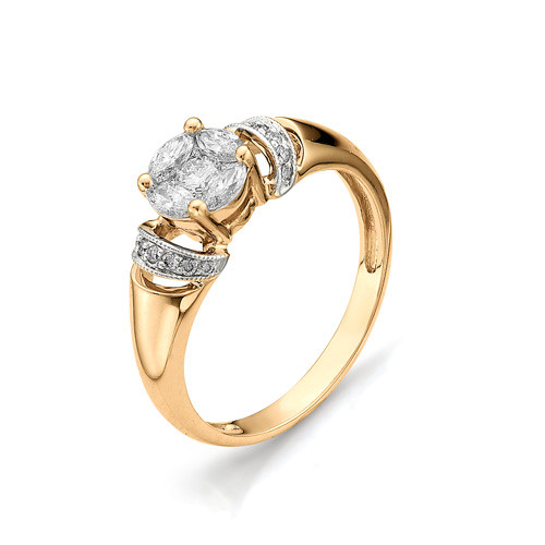 Купить кольцо из красного золота с бриллиантами арт. 000387 по цене 0 руб. в LoveDiamonds
