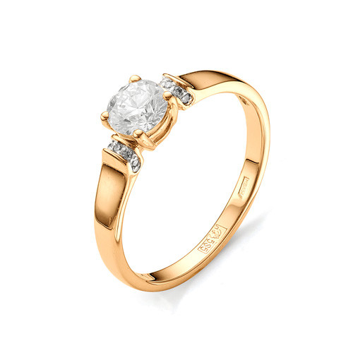 Купить кольцо из красного золота с бриллиантами арт. 000437 по цене 0 руб. в LoveDiamonds