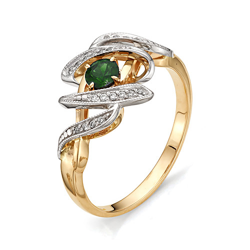Купить кольцо из комбинированного золота с изумрудами арт. 000539 по цене 31923 руб. в LoveDiamonds