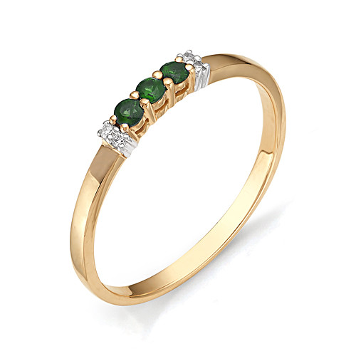 Купить кольцо из красного золота с изумрудами арт. 000548 по цене 0 руб. в LoveDiamonds