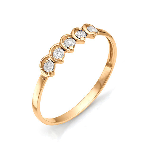 Купить кольцо из красного золота с бриллиантами арт. 000551 по цене 27440 руб. в LoveDiamonds