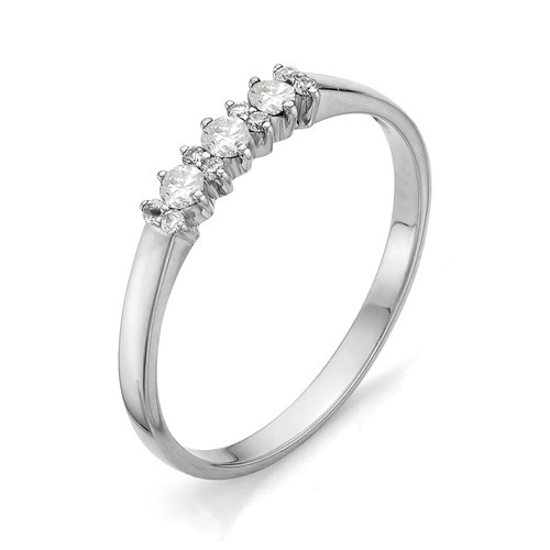 Купить кольцо из белого золота с бриллиантами арт. 000569 по цене 23260 руб. в LoveDiamonds