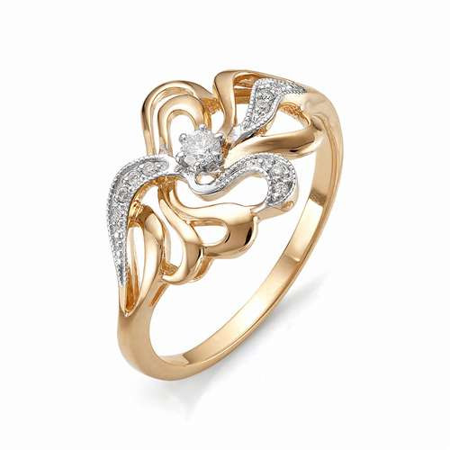 Купить кольцо из красного золота с бриллиантами арт. 000579 по цене 34710 руб. в LoveDiamonds
