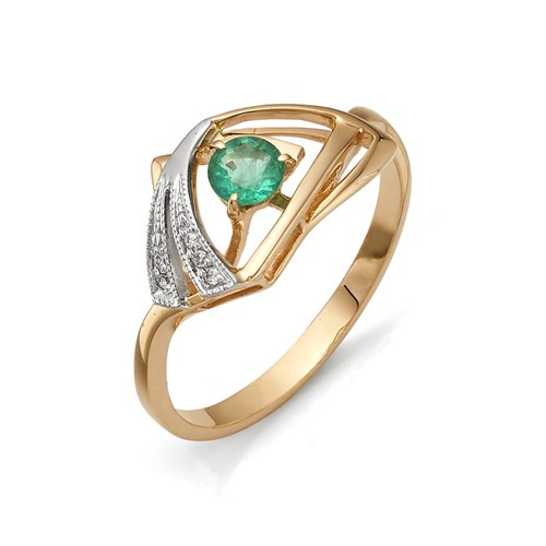 Купить кольцо из красного золота с изумрудами арт. 000584 по цене 22937 руб. в LoveDiamonds