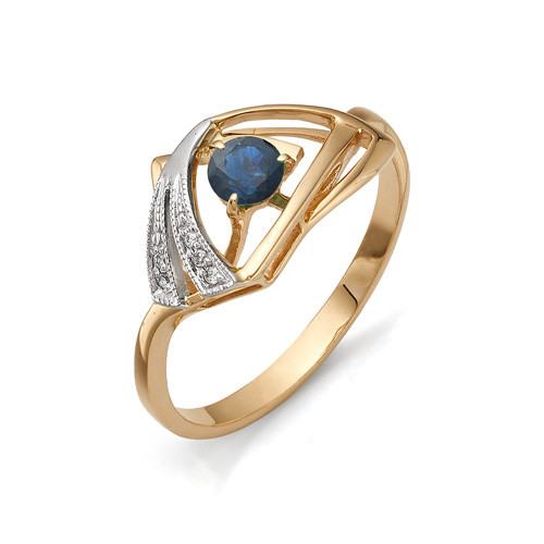 Купить кольцо из красного золота с сапфирами арт. 000585 по цене 18420 руб. в LoveDiamonds