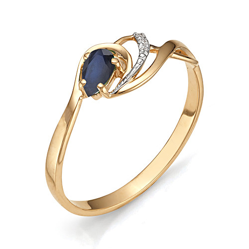 Купить кольцо из красного золота с сапфирами арт. 000617 по цене 13910 руб. в LoveDiamonds