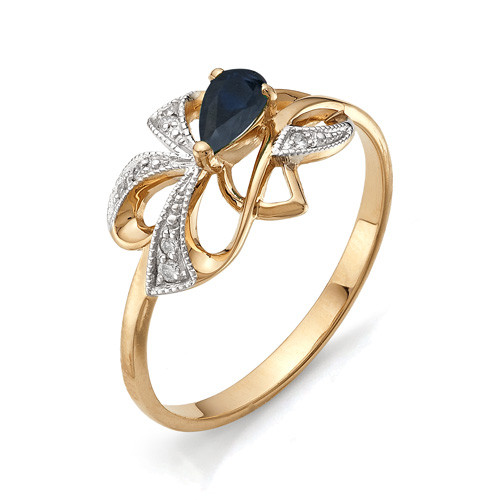 Купить кольцо из красного золота с сапфирами арт. 000717 по цене 0 руб. в LoveDiamonds