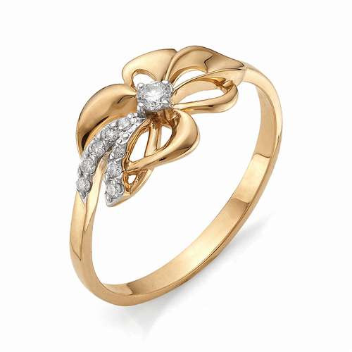 Купить кольцо из красного золота с бриллиантами арт. 000747 по цене 0 руб. в LoveDiamonds