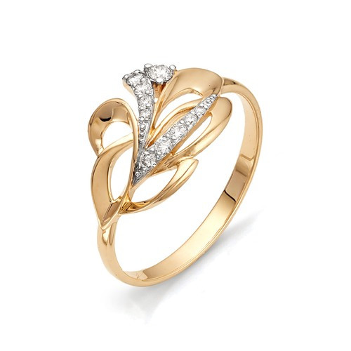 Купить кольцо из красного золота с бриллиантами арт. 000752 по цене 28340 руб. в LoveDiamonds