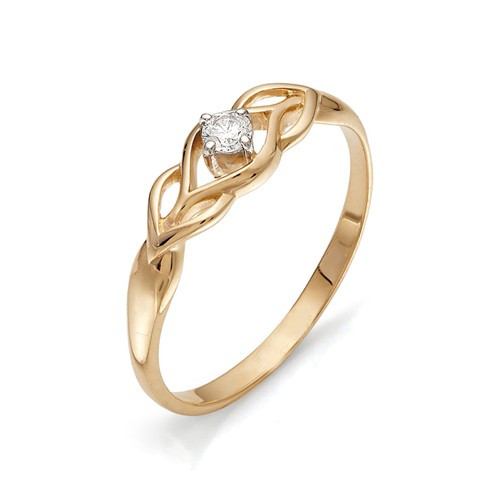 Купить кольцо из красного золота с бриллиантами арт. 000772 по цене 20860 руб. в LoveDiamonds