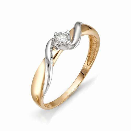 Купить кольцо из комбинированного золота с бриллиантами арт. 000776 по цене 33960 руб. в LoveDiamonds