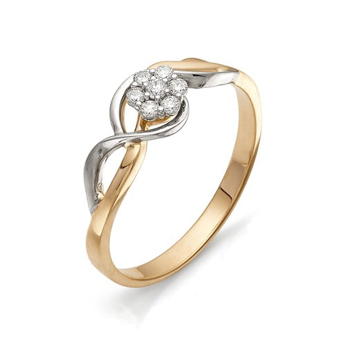 Купить кольцо из комбинированного золота с бриллиантами арт. 000783 по цене 27970 руб. в LoveDiamonds