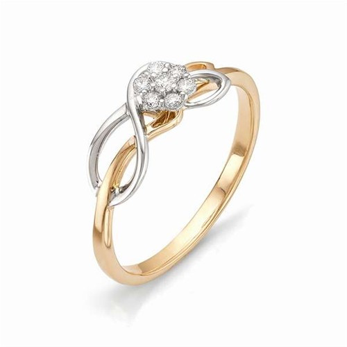 Купить кольцо из комбинированного золота с бриллиантами арт. 000785 по цене 0 руб. в LoveDiamonds