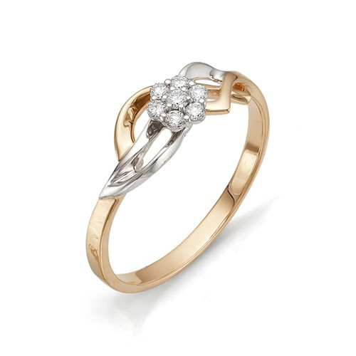 Купить кольцо из комбинированного золота с бриллиантами арт. 000788 по цене 27770 руб. в LoveDiamonds