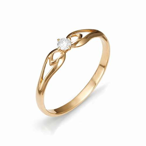 Купить кольцо из красного золота с бриллиантами арт. 000840 по цене 10507 руб. в LoveDiamonds