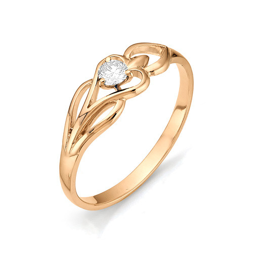 Купить кольцо из красного золота с бриллиантами арт. 000843 по цене 0 руб. в LoveDiamonds