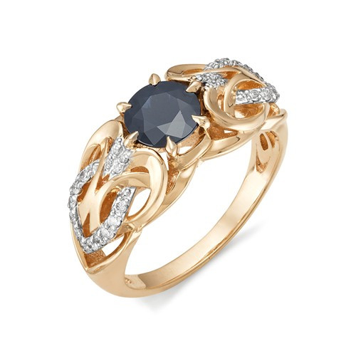 Купить кольцо из красного золота с сапфирами арт. 000932 по цене 0 руб. в LoveDiamonds